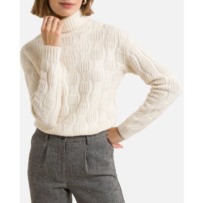 Turtleneck Jumper in Chunky Cable Knit