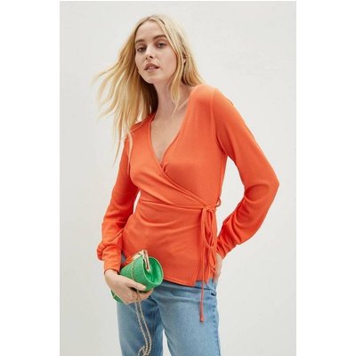 Volume Sleeve Wrap Top