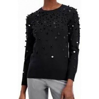 Alfani  Women's Sweater  Medium M Pullover Paillette  women's Sweatshirt in Black