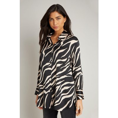 Soft Zebra Long Line Shirt