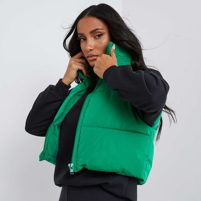 Cropped Reversible Gilet UK Extra Extra Large XXL, Green