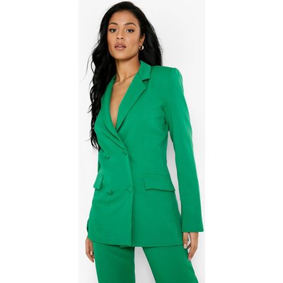 Womens Tall Oversized Double Breasted Blazer - Green - 16, Green