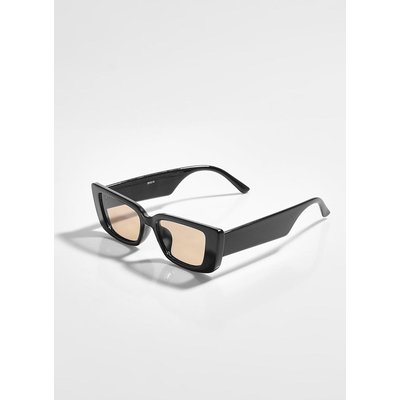 Womens Rectangular Sunglasses - Black - One Size, Black