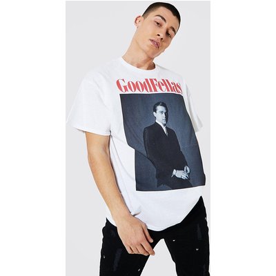 Mens White Oversized Goodfellas License T-shirt, White