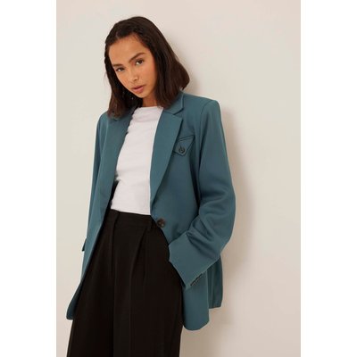 NA-KD Classic Soft Detailed Tailored Oversized Blazer - Blue