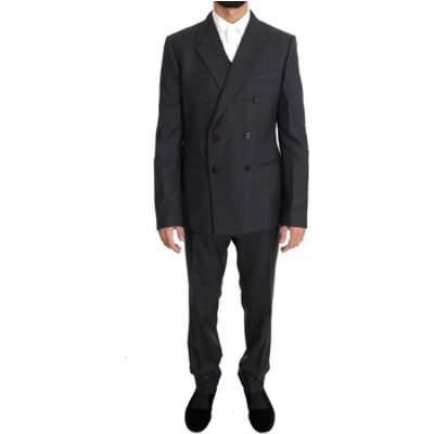 D&amp;G  Wool Silk Double Breasted Slim Suit  men's  in Grey