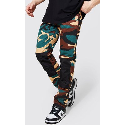 Womens Straight Leg Camo Technical Hiker Trousers - Green - 32, Green