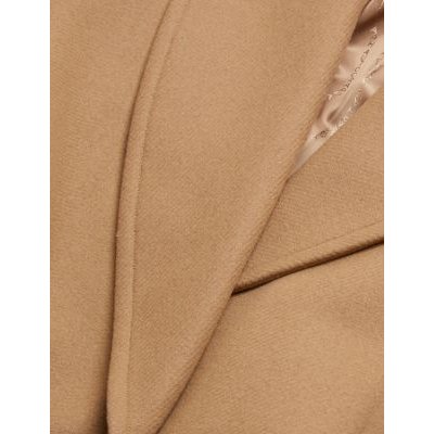 Autograph Womens Wool Rich Belted Longline Coat with Cashmere - 6 - Camel, Camel