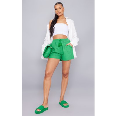 Bright Green Rope Drawstring Floaty Shorts