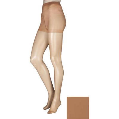 1 Pair Golden Tan 10 Denier Elegance Sheer Tights Ladies Extra Large - Charnos