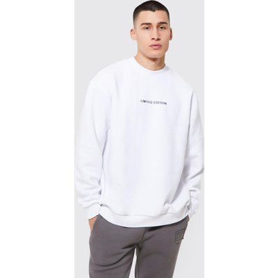 Men's Limited Edition Oversized Extended Neck Sweat - White - L, White