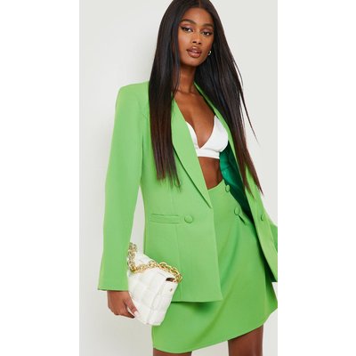 Womens Double Breasted Tailored Blazer - Green - 16, Green