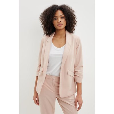 Womens Ruched Sleeve Blazer