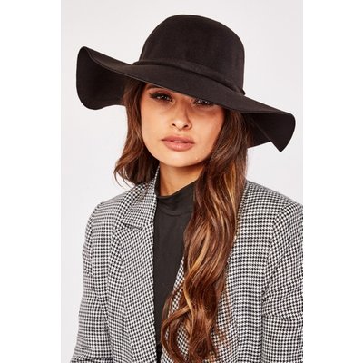 Tie Up Floppy Felt Hat