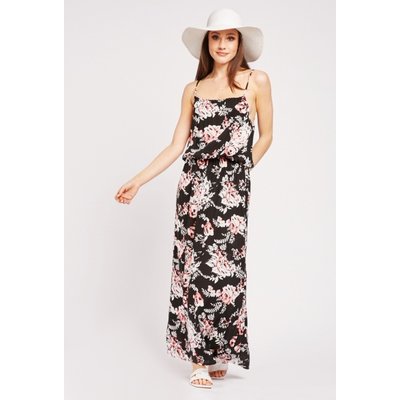 Floral Halter Neck Maxi Dress