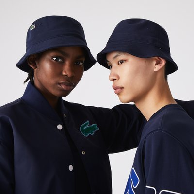 Lacoste Unisex Organic Cotton Bob Hat Size M Navy Blue