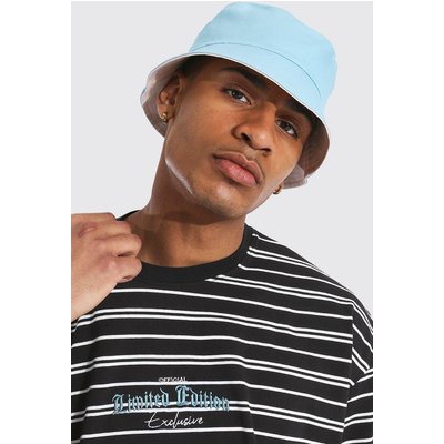 Mens Blue Reversible Bucket Hat, Blue