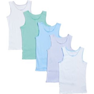 M&S Girls 5pk Pure Cotton Spotted & Plain Vests (2-14 Yrs) - 3-4 Y - Multi, Multi