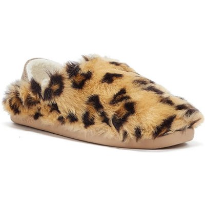 Toms  Ezra Leopard Faux Fur Womens Brown Slippers  women's Slippers in Brown