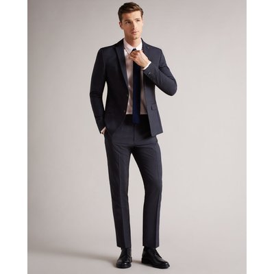 Ted Baker Slim Fit Navy Check Suit Trousers in Navy BERWITS, Men's Clothing