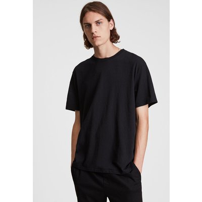 AllSaints t-shirt męski kolor czarny gładki