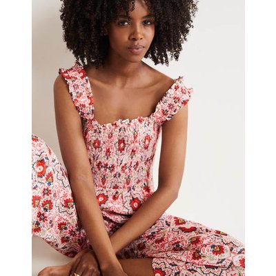 Jasmine Smocked Jumpsuit Multi, Bloomsbury Boden