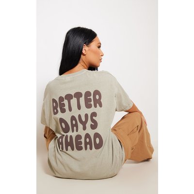 Stone Better Days Ahead Bubble Print T Shirt