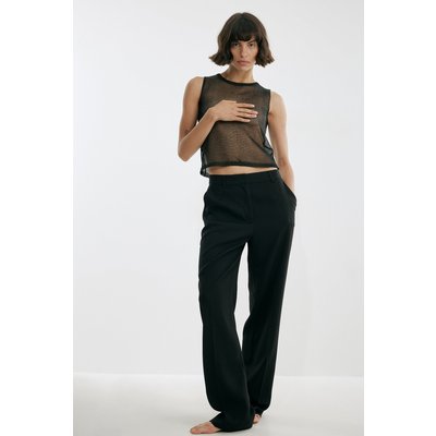 Josefine HJ x NA-KD Transparent Net Top - Black