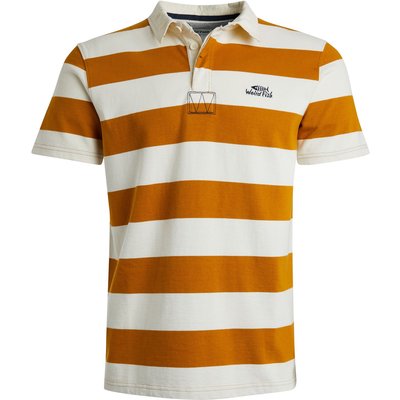 Weird Fish Hennell Organic Cotton Striped Rugby Shirt English Mustard Size S