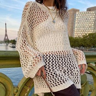 Crochet Open Knit Sweater