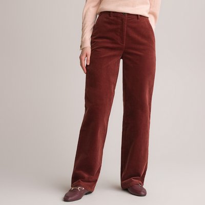 Stretch Corduroy Trousers with Wide Leg