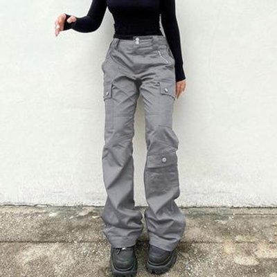 High Waist Cargo Jeans