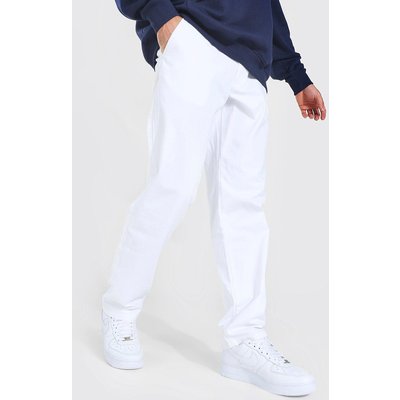 Men's Relaxed Fit Chino Trousers - White - 34R, White