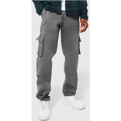 Men's Fixed Waist Relaxed Heavy Weight Cargo Trouser - Blue - 30, Blue