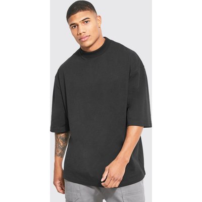 Men's Oversized Heavyweight Half Sleeve T-Shirt - Black - S, Black