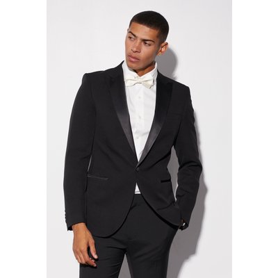 Men's Slim Single Breasted Tuxedo Suit Jacket - Black - 34, Black