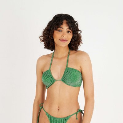 Selena Towelling Bikini Top in Cotton Mix