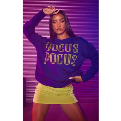 Purple Hocus Pocus Halloween Oversized Knit Sweater