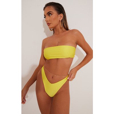 Yellow Mix & Match Bandeau Bikini Top