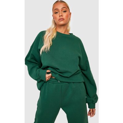 Womens Basic Oversized Jumper - Green - S, Green