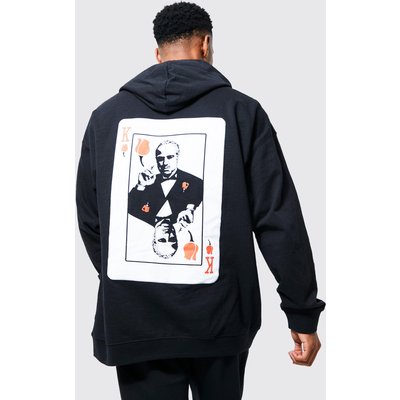 Mens Black Oversized Godfather License Hoodie, Black