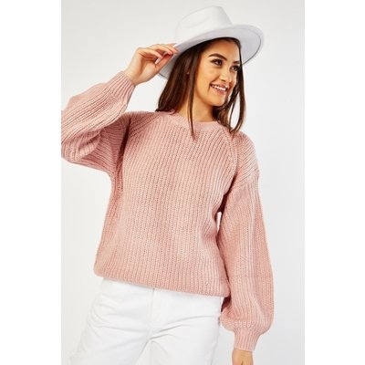 Raglan Dropped Shoulder Knit Jumper