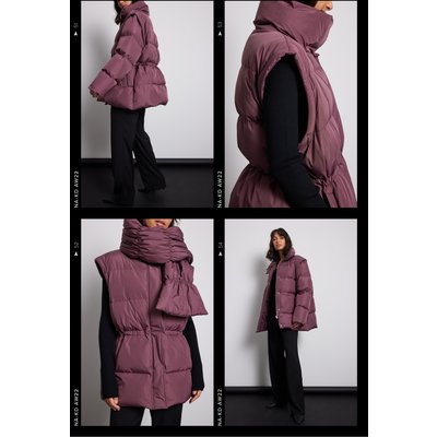 NA-KD Future Down Blend Removable Sleeves Padded Jacket - Purple