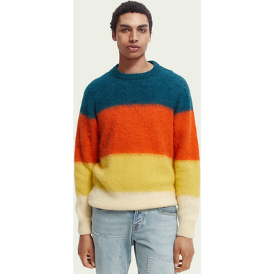 Scotch & Soda Pull en jacquard à empiècements multicolores