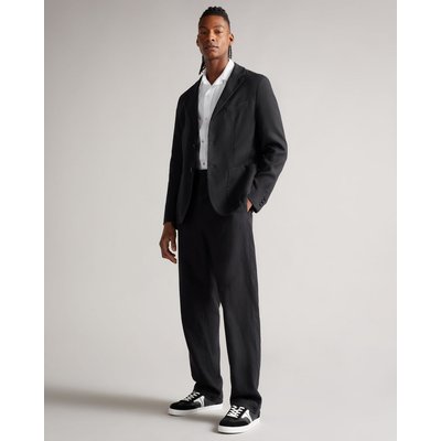 Ted Baker Slim Fit Linen Trousers in Black GRINTON, Men's Clothing