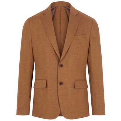 J.LINDEBERG Hopper Tech Linen Blazer Men Brown