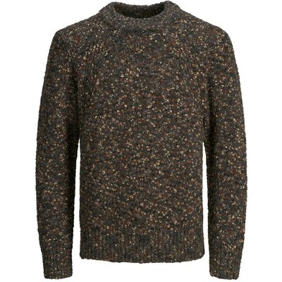 JACK & JONES Recycled Polyester Knitted Pullover Men Brown