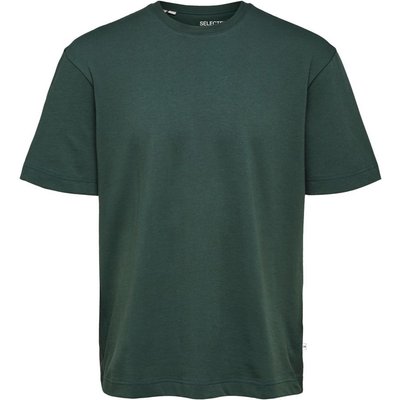 SELECTED Loose Fit Organic Cotton 200g - T-shirt Men Green