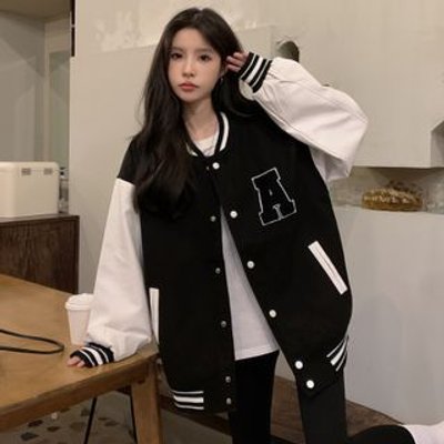 Lettering Baseball Jacket