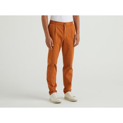 Benetton, Stretch Carrot Fit Chinos, size 46, Camel, Men